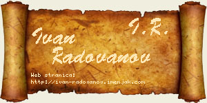 Ivan Radovanov vizit kartica